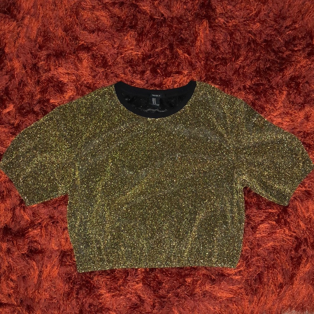 Glitter Holiday Crop Top